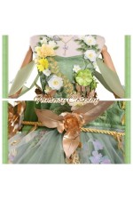 Identity V Gardener Eternal Summer Shall Not Fade Green Formal Dress Cosplay Costume
